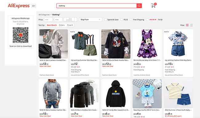 dropshipping-clothing-suppliers-1-aliexpress