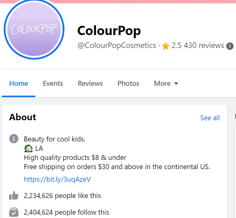 top-shopify-stores-19-colourpop-facebook