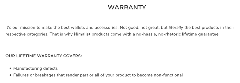top-shopify-stores-22-nimalist-warranty