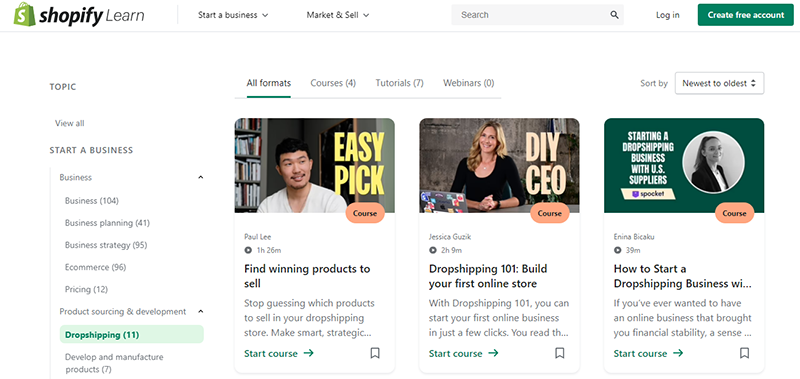 best-dropshipping-websites-for-learning-1-shopify-learn
